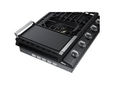 36" Smart Gas Cooktop with 22K BTU Dual Power Burner in Black Stainless Steel