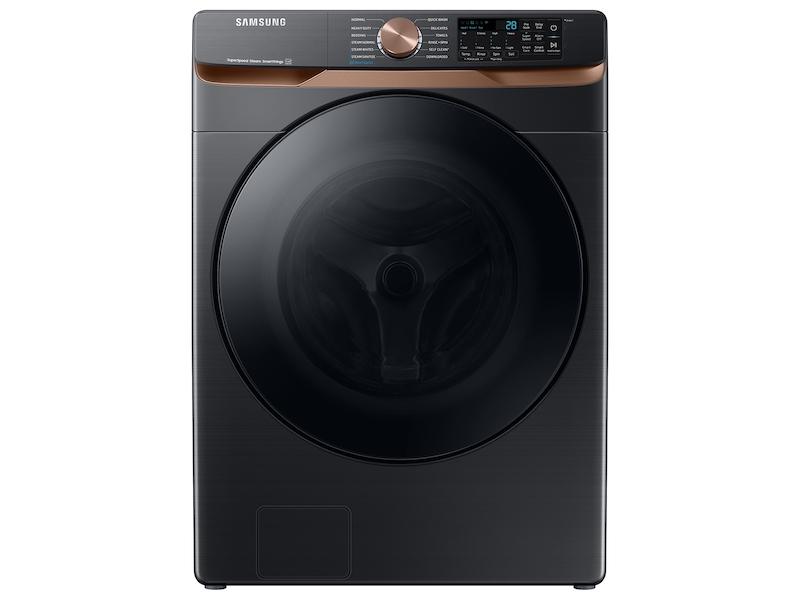 5.0 cu. ft. Extra Large Capacity Smart Front Load Washer with Super Speed Wash and Steam in Brushed Black