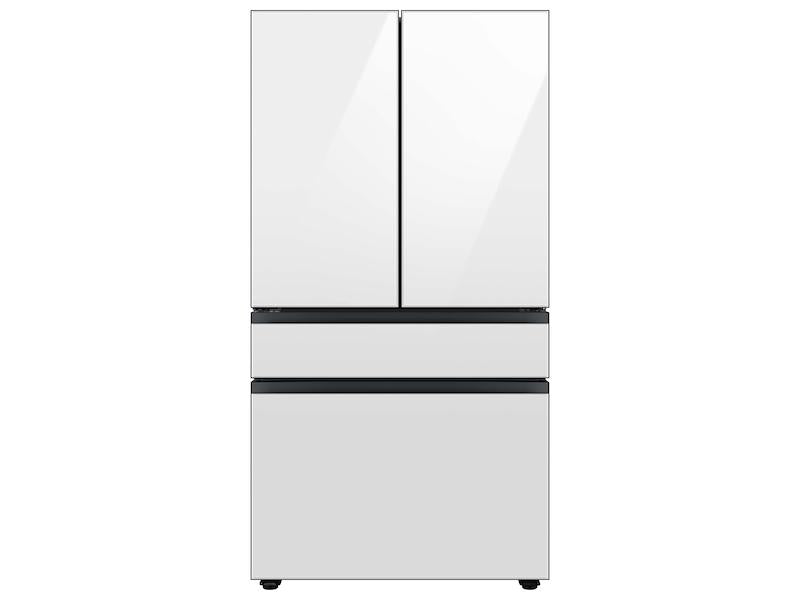 Bespoke 4-Door French Door Refrigerator (29 cu. ft.) with Beverage Center™ in White Glass