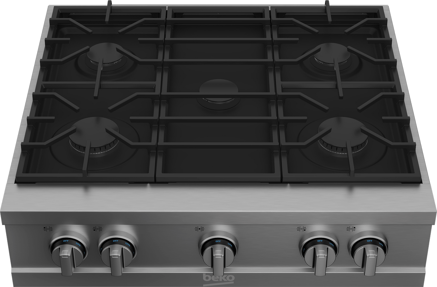 30" Stainless Steel Pro-Style Built-in Gas Range Top