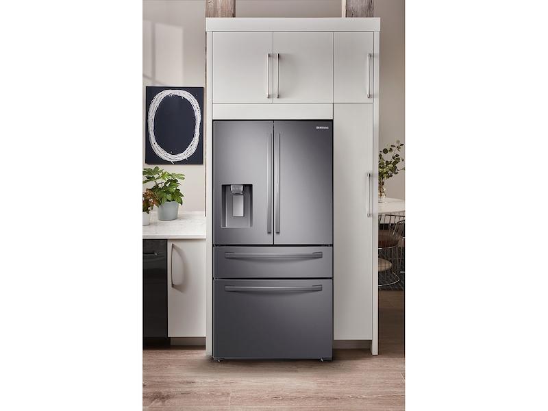 28 cu. ft. Food Showcase 4-Door French Door Refrigerator in Black Stainless Steel