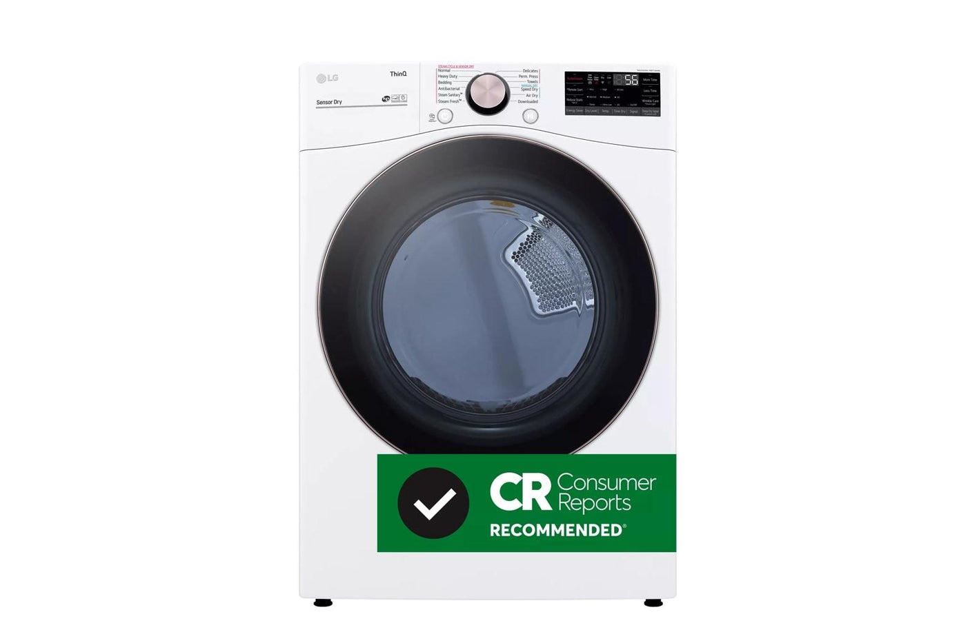 7.4 cu. ft. Ultra Large Capacity Smart wi-fi Enabled Front Load Electric Dryer with TurboSteam™ and Built-In Intelligence