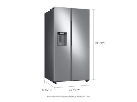 27.4 cu. ft. Smart Side-by-Side Refrigerator with Large Capacity in Stainless Steel