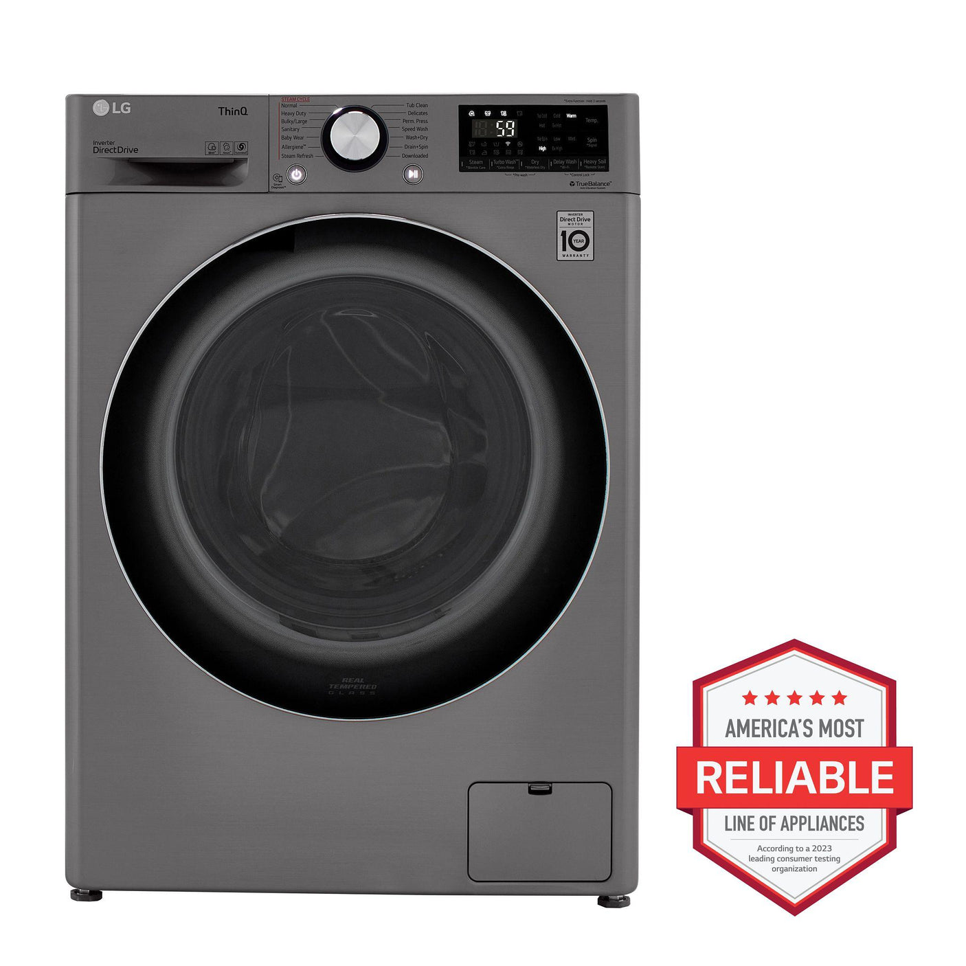 2.4 cu.ft. Smart wi-fi Enabled Compact Front Load All-In-One Washer/Dryer Combo with Built-In Intelligence