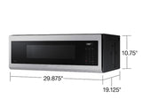 1.1 cu. ft. Smart SLIM Over-the-Range Microwave with 550 CFM Hood Ventilation, Wi-Fi & Voice Control in Stainless Steel