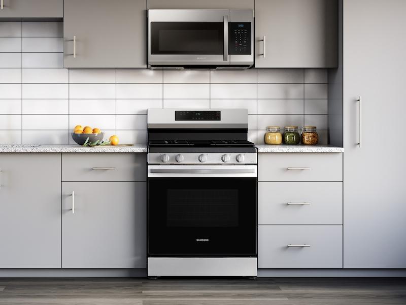 6.0 cu. ft. Smart Freestanding Gas Range with 18K BTU Dual Power Burner & Self Clean in Stainless Steel