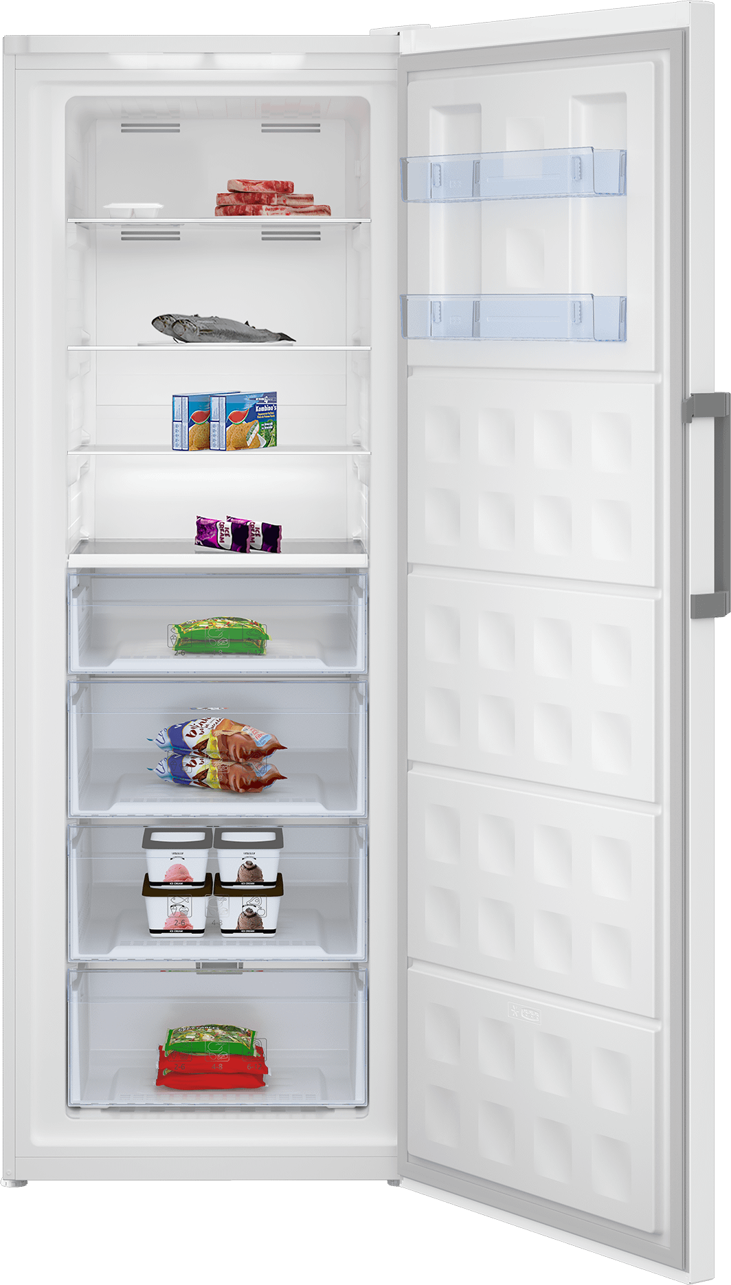 28" White Upright Freezer