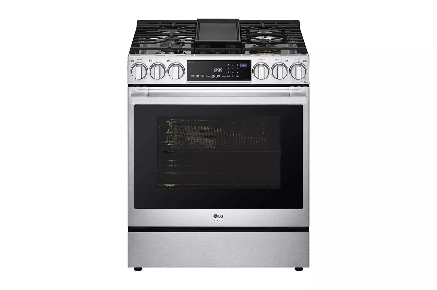 LG STUDIO 6.3 cu. ft. Smart wi-fi Dual Fuel Slide-in Range with ProBake Convection® and EasyClean®