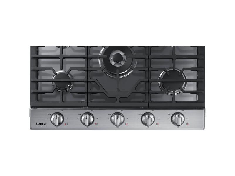 30" Smart Gas Cooktop with Illuminated Knobs in Stainless Steel