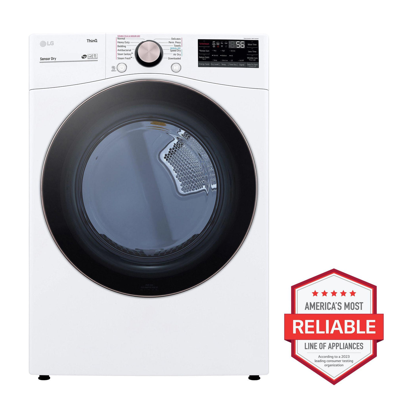 7.4 cu. ft. Ultra Large Capacity Smart wi-fi Enabled Front Load Gas Dryer with TurboSteam™ and Built-In Intelligence