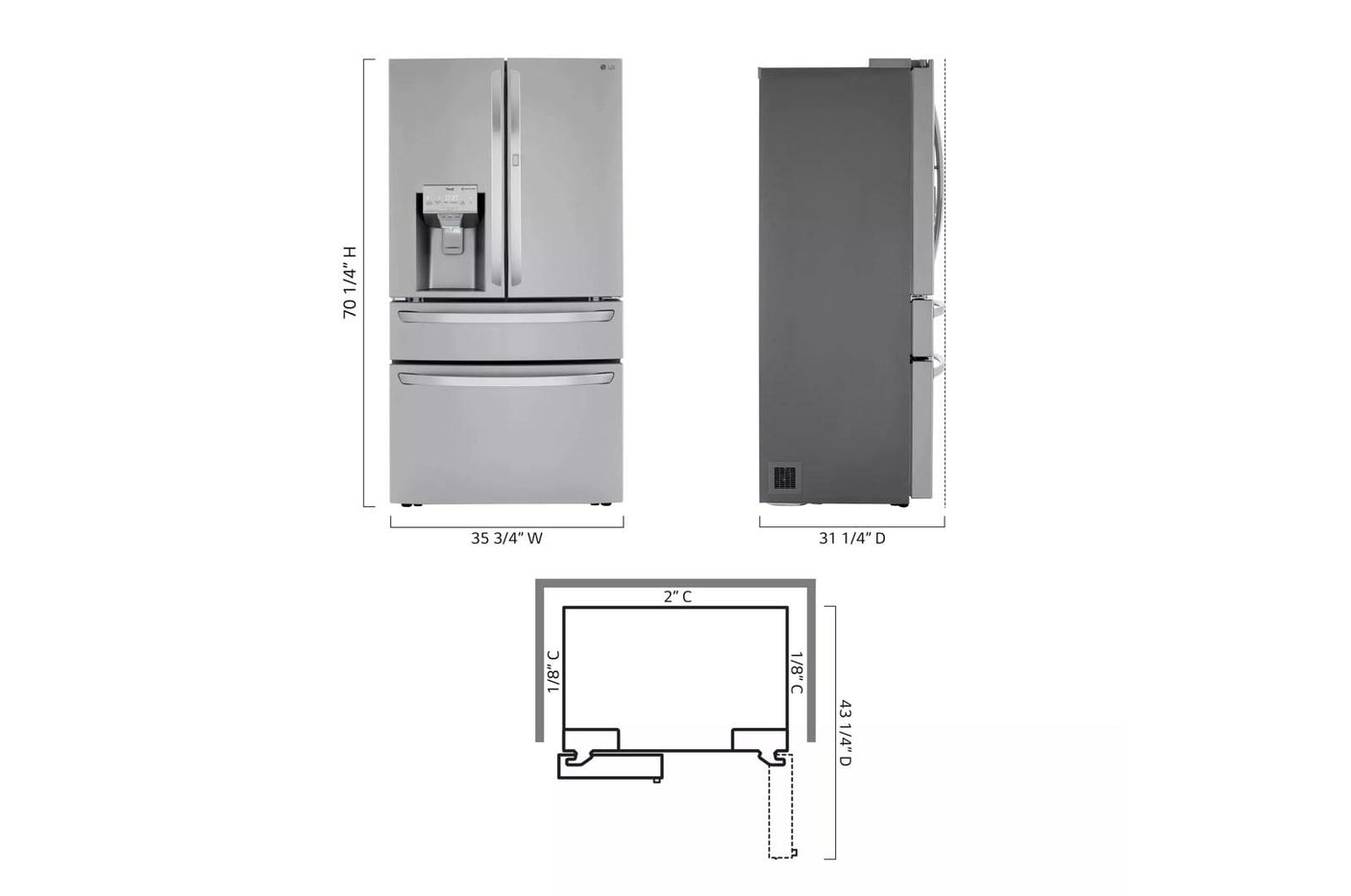 23 cu. ft. Smart Counter-Depth Refrigerator with Craft Ice™