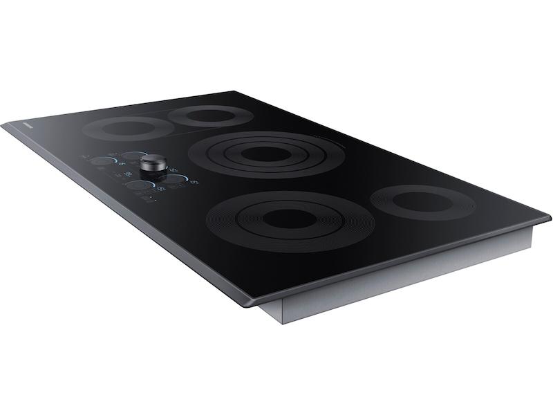 36" Smart Electric Cooktop with Sync Elements in Black Stainless Steel