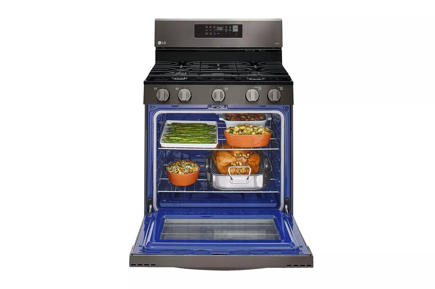 5.8 cu ft. Smart Wi-Fi Enabled Fan Convection Gas Range with Air Fry & EasyClean®