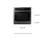 30" Smart Single Wall Oven in Black Stainless Steel