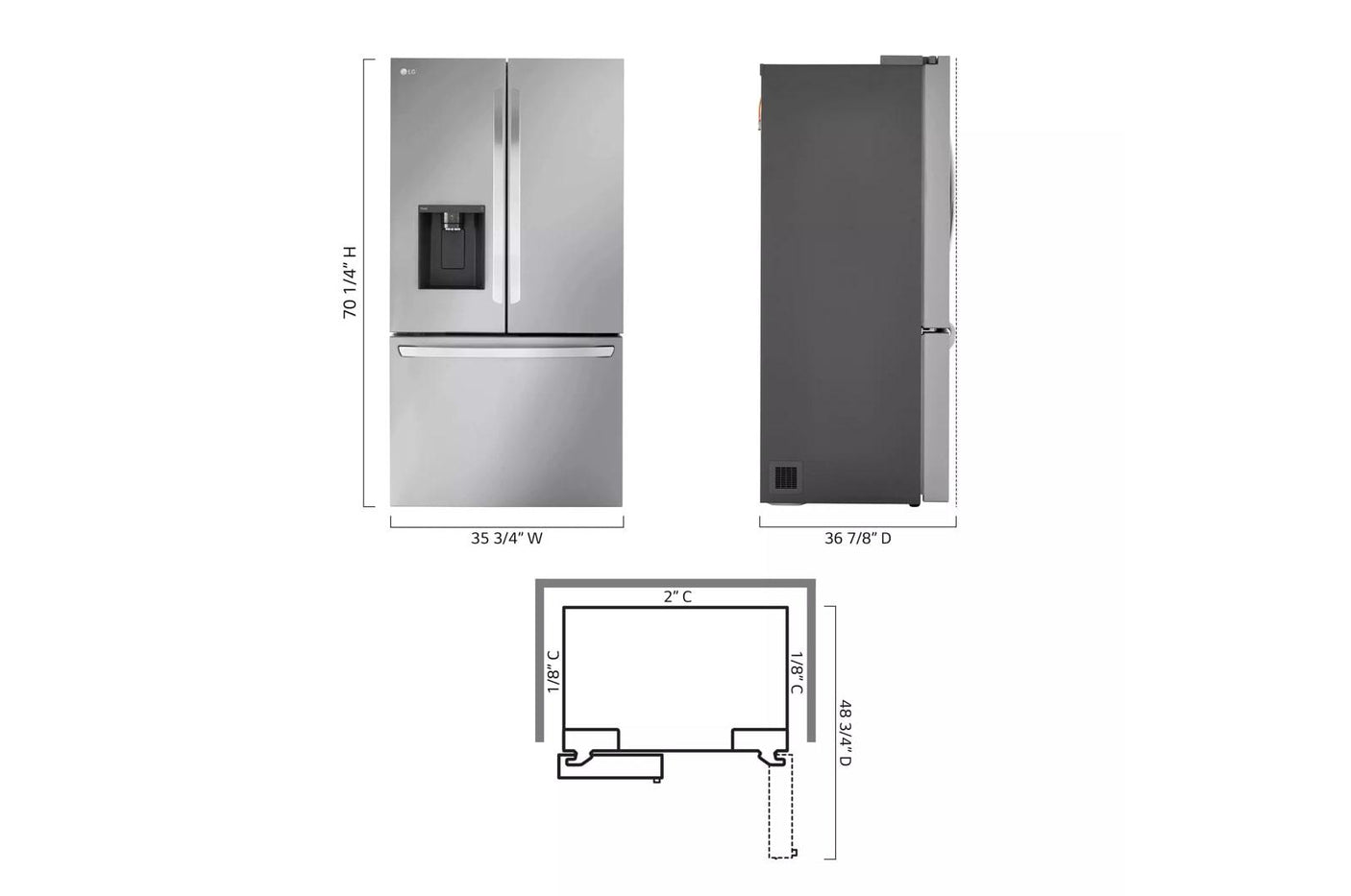 31 cu. ft. Smart Standard-Depth MAX™ French Door Refrigerator with Dual Ice