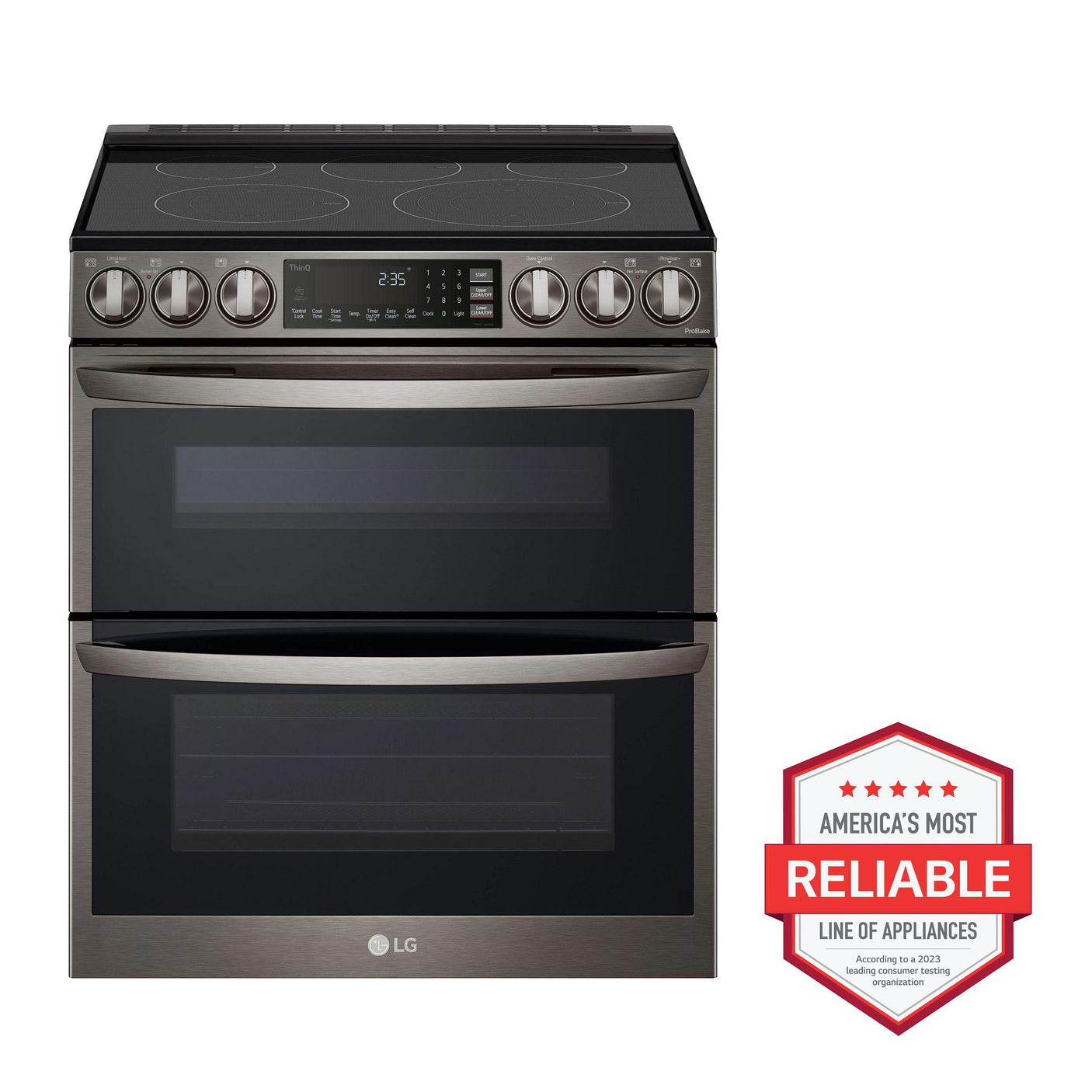 7.3 cu. ft. Smart Electric Double Oven Slide-in Range with InstaView®, ProBake® Convection, Air Fry, and Air Sous Vide