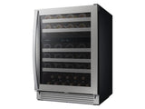 51-Bottle Wine Cooler Refrigerator in Stainless Steel