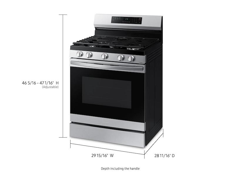 6.0 cu. ft. Smart Freestanding Gas Range with No-Preheat Air Fry & Convection in Stainless Steel