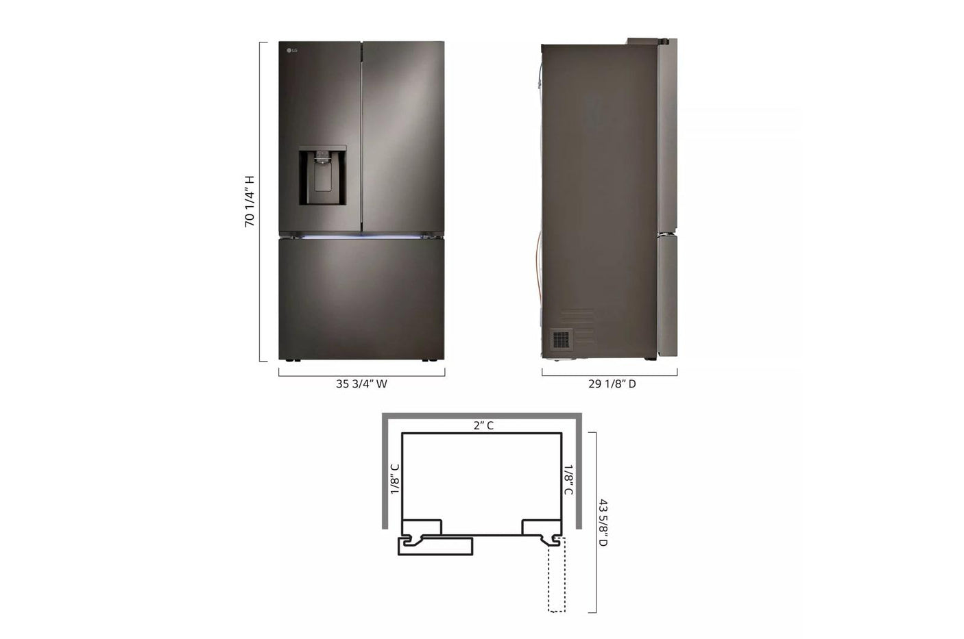 26 cu. ft. Smart Counter-Depth MAX™ French Door Refrigerator with Four Types of Ice