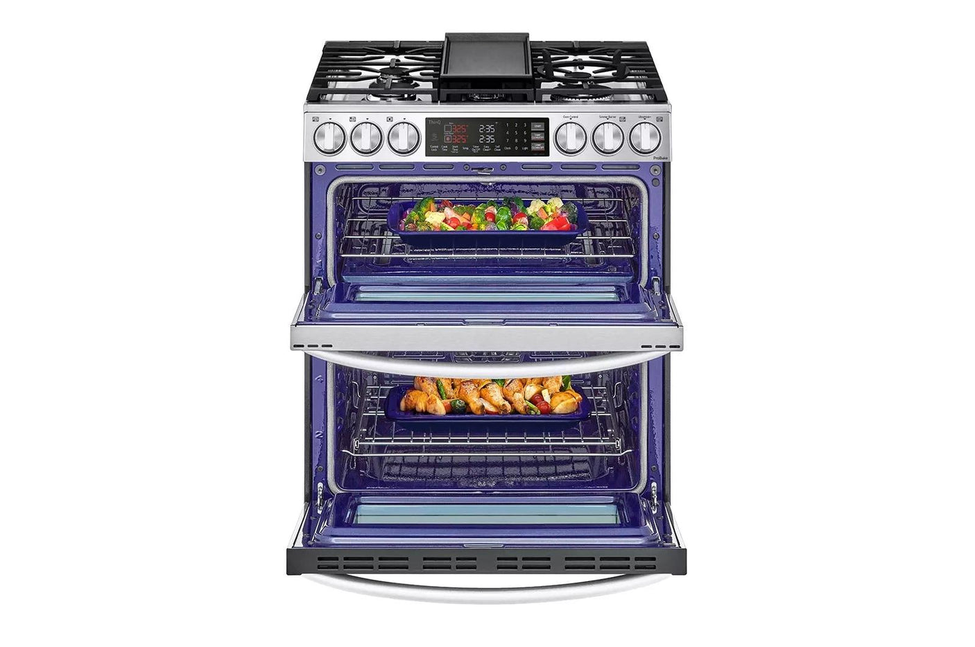 6.9 cu. ft. Smart Gas Double Oven Slide-in Range with InstaView®, ProBake® Convection, Air Fry, and Air Sous Vide