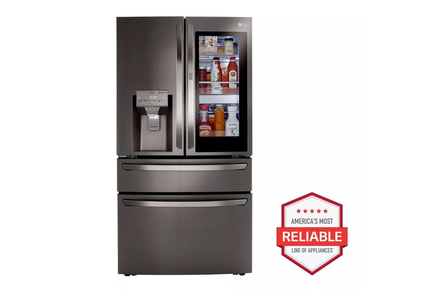 23 cu. ft. Smart InstaView™ Door-in-Door® Counter-Depth Refrigerator with Craft Ice™