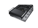 30" Smart Gas Cooktop with 22K BTU Dual Power Burner in Stainless Steel