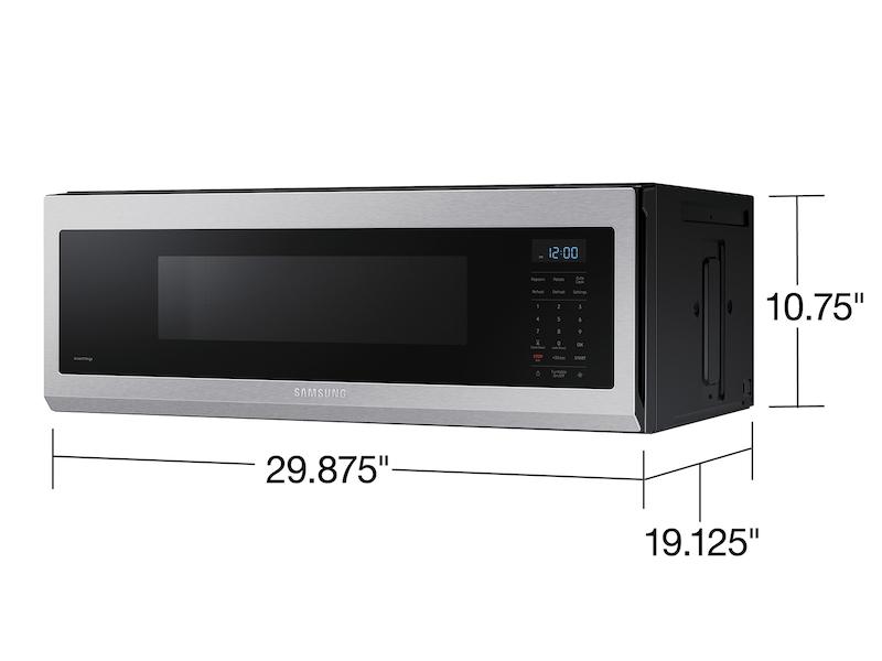 1.1 cu. ft. Smart SLIM Over-the-Range Microwave with 400 CFM Hood Ventilation, Wi-Fi & Voice Control in Stainless Steel