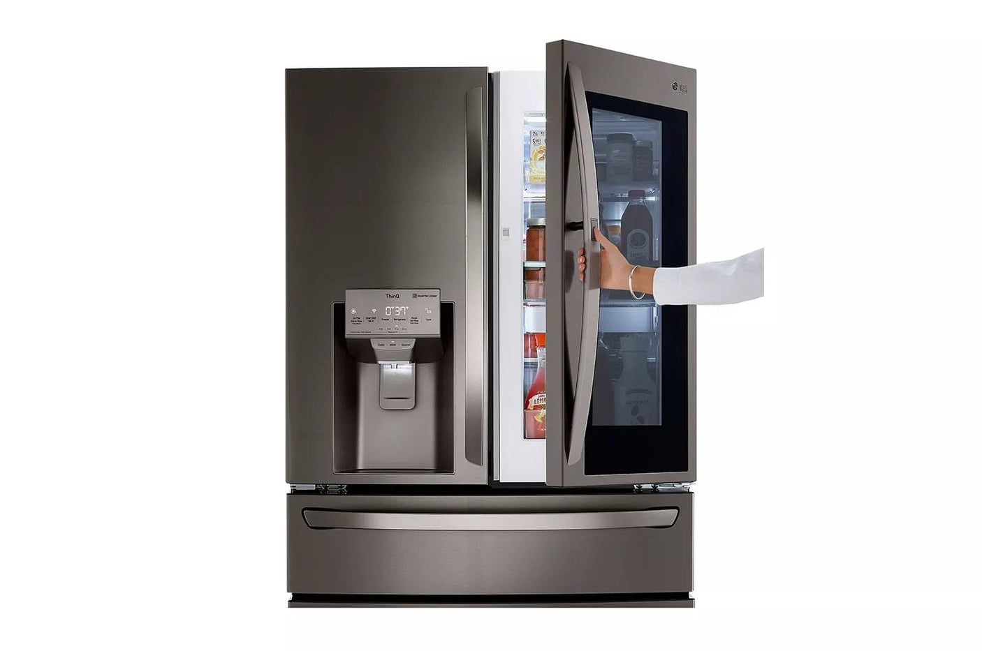 23 cu. ft. Smart InstaView™ Door-in-Door® Counter-Depth Refrigerator with Craft Ice™