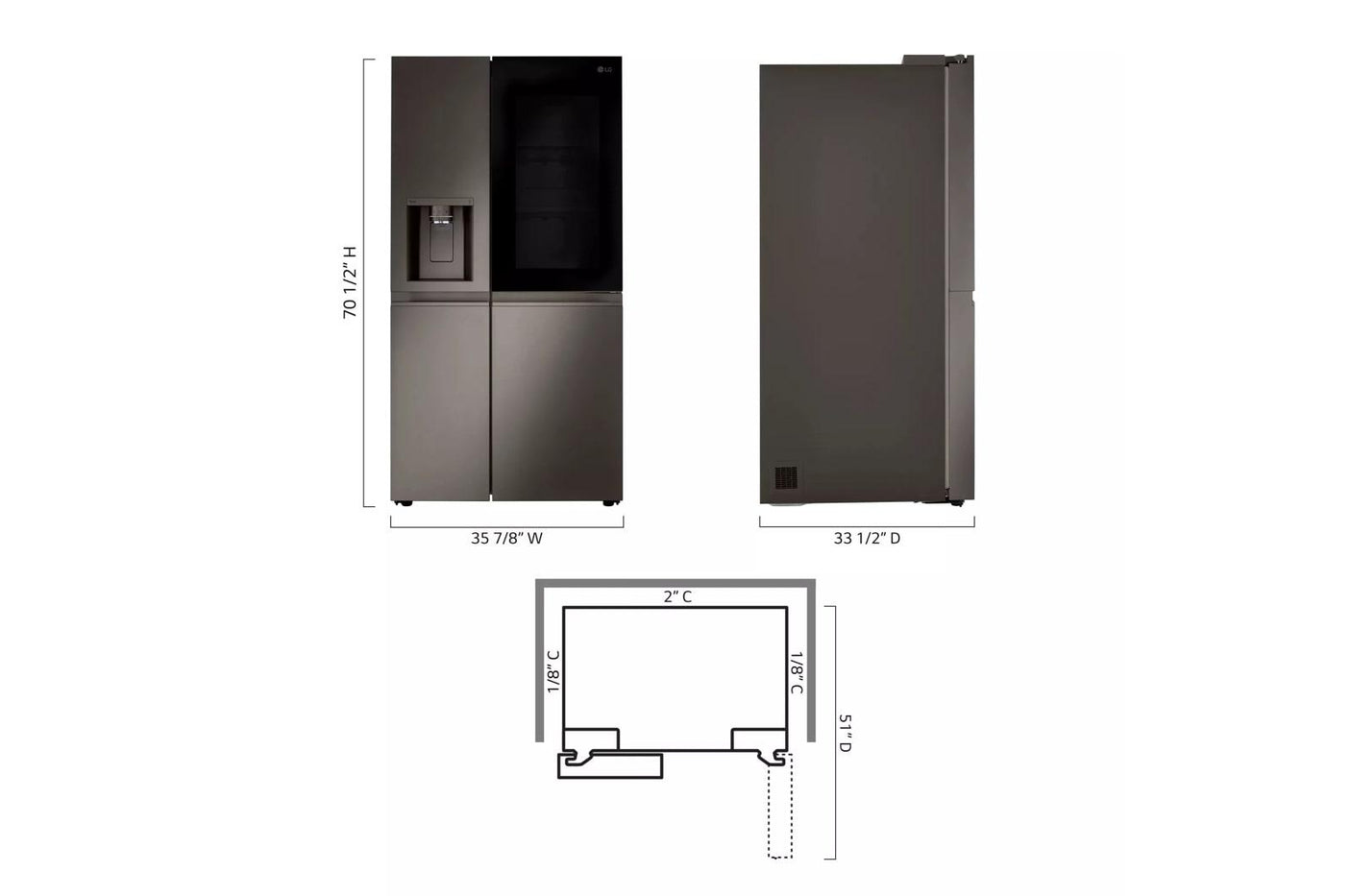 27 cu. ft. Side-By-Side InstaView® Refrigerator