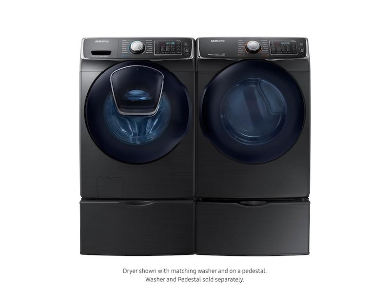 7.5 cu. ft. Smart Gas Dryer with MultiSteam™ in Black Stainless Steel