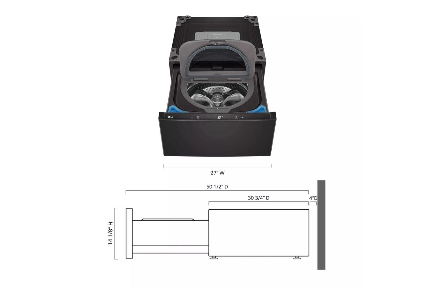 27" LG SideKick™ Pedestal Washer