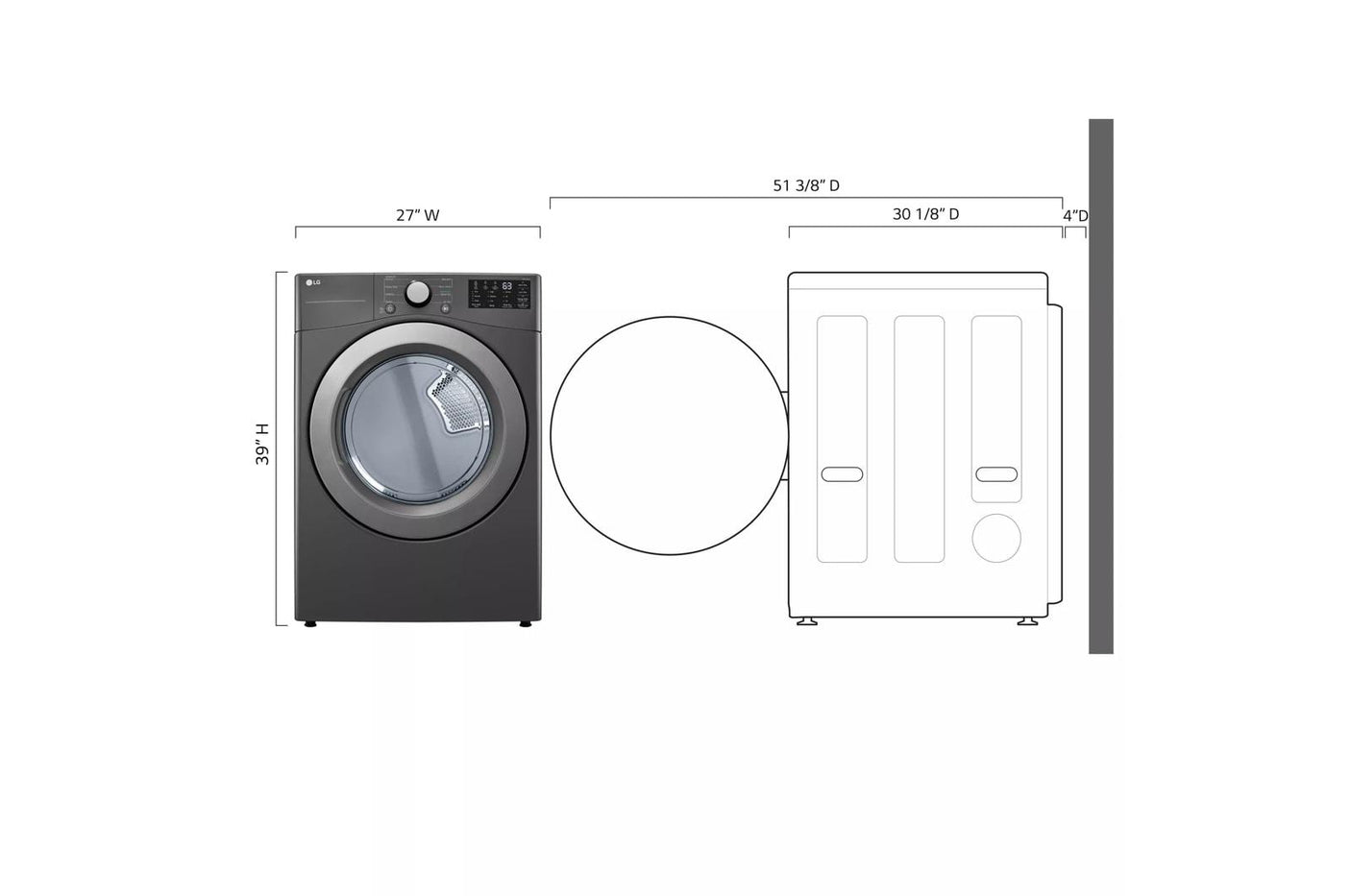 7.4 cu. ft. Ultra Large Capacity Electric Dryer