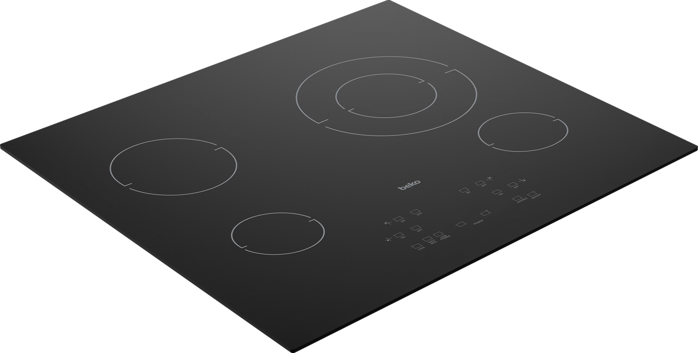 24" Built-In Electric Cooktop with 4 Burners and Touch Control