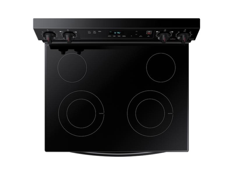 6.3 cu. ft. Smart Freestanding Electric Range with Steam Clean in Black