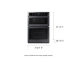 30" Smart Electric Wall Oven with Microwave Combination in Black Stainless Steel