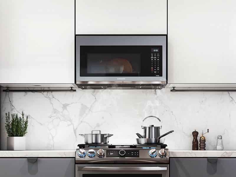 1.7 cu ft. Smart Over-the-Range Microwave with Convection & Slim Fry™ in Stainless Steel