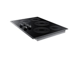 30" Smart Electric Cooktop in Black Stainless Steel